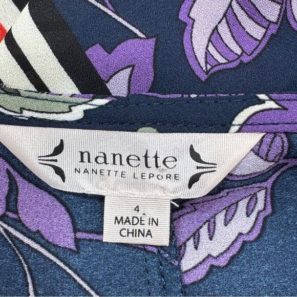 Nanette Lepore Floral Print Boho Sleeveless Maxi Slip Dress Blue Multi 4 - Picture 12 of 16